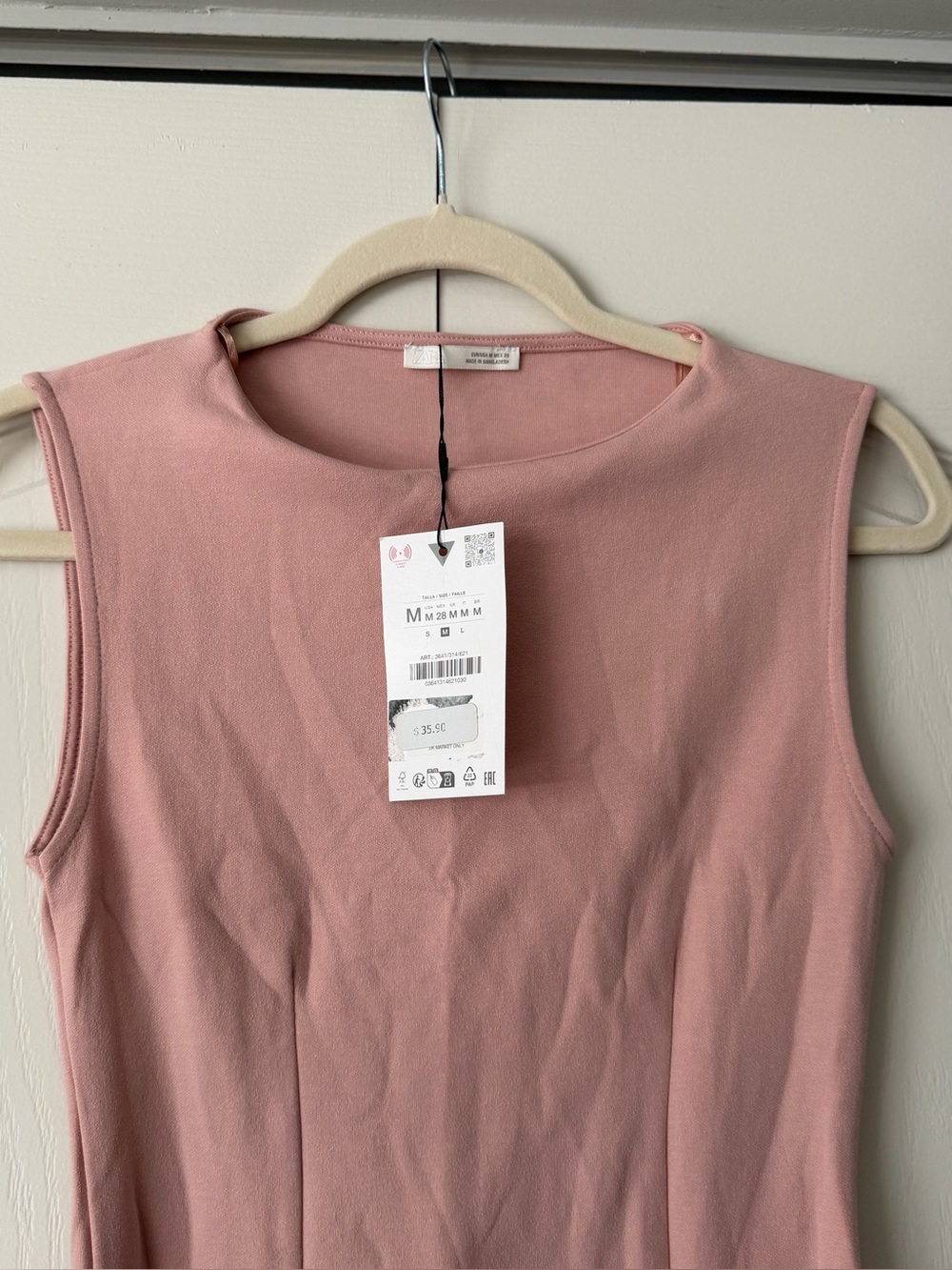 Zara Blush Pink Sleeveless Mini Dress - Picture 2 of 4